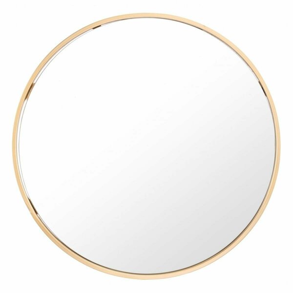 Homeroots Minimalist Oval Mirror, Gold 391630